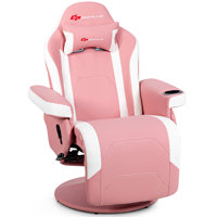 Goplus Massage Gaming Reclining Racing Chair by Costway