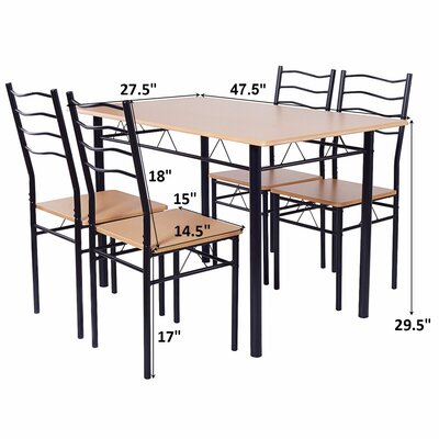Casiano 5 Piece Dining Set by Winston Porter