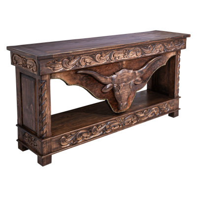 Lift-top Hand Carved Console by LMT Design