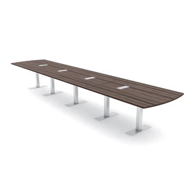 Arc Rectangle Conference Table with Power And Data by Inbox Zero