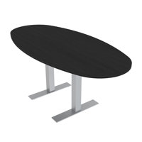 Boat Oval Conference Table With Metal T Bases by Inbox Zero