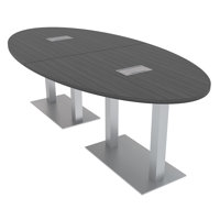 Oval Conference Table with Power and Data by Inbox Zero