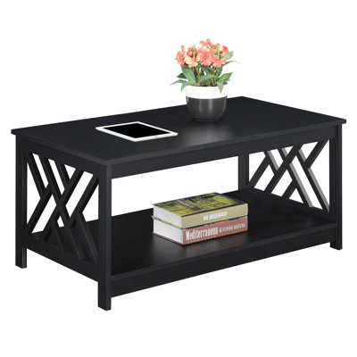 Alaizha 4 Legs Coffee Table with Storage by Lark Manor