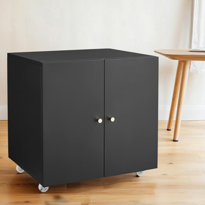 Stylish Mobile Printer Stand With Door, Locking Wheels, And Adjustable Shelves For Letter/Legal/A4 by Livego
