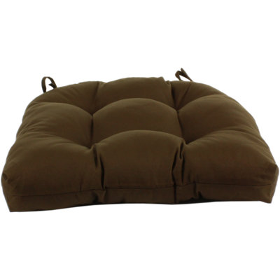 Beige Colored Indoor / Outdoor Seat Cushion, 2 Tie Backs by College Covers