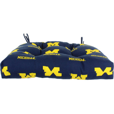 NCAA Michigan Indoor/Outdoor Dining Chair Cushion by College Covers