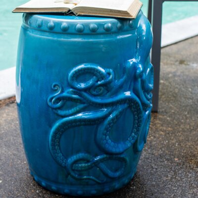 Grotto Kraken Garden Barrel Stool by Euro Ceramica