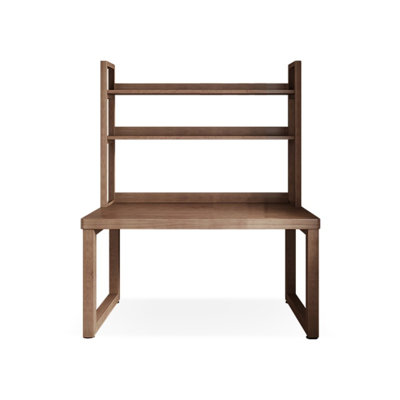 Light walnut Rectangular Solid Wood desks by Cozynest