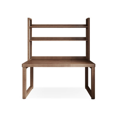 Light walnut Rectangular Solid Wood desks by Cozynest