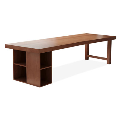 Walnut Rectangular Solid Wood desks by Cozynest