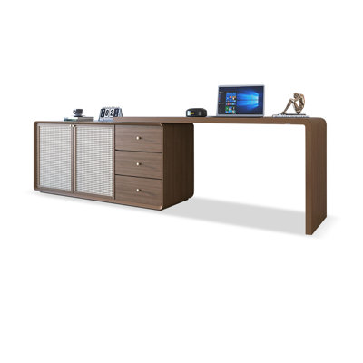 Rectangular Solid Wood desks by Cozynest