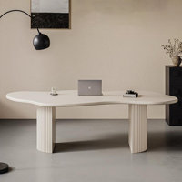 White Free form Solid Wood Butterfly Leaf Dining Table by Cozynest