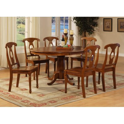Stella 7 - Piece Butterfly Leaf Solid Wood Rubberwood Dining Set by Darby Home Co