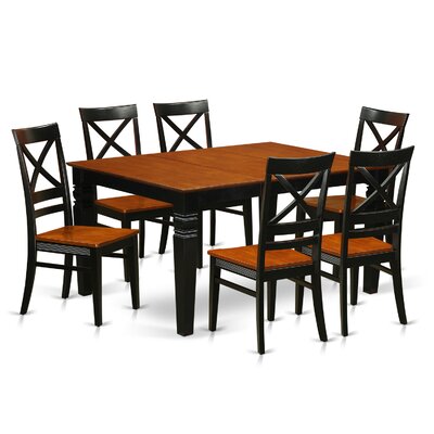 Annapolis 7 - Piece Butterfly Leaf Rubberwood Solid Wood Dining Set by Darby Home Co
