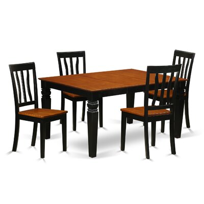Arehart 5 - Piece Rubberwood Solid Wood Dining Set by Darby Home Co