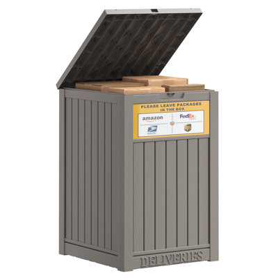48 Gallon Deck Box, Resin Package Drop Box, Lockable Package Delivery Box by LHBcraft