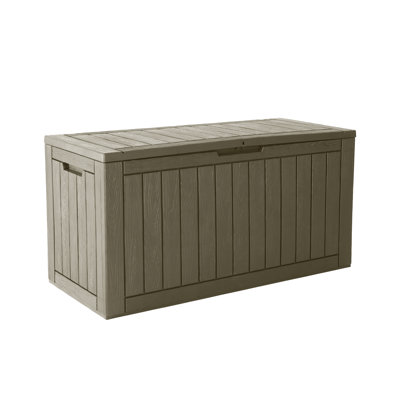100 Gallon Resin Deck Box With Lockable And Waterproof by LHBcraft