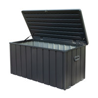 Domi Louvered Deck Box 100 Gallons Water Resistant Lockable with Wheels by Domi Louvered