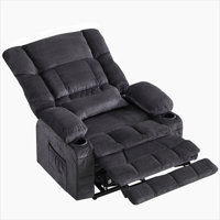 Dual Motor Large Power Lift Recliner Chair for Elderly, Lay Flat Lift Chair with knead the waist and heat, Big Lift Recliner for Tall People, Cup Hold by DSUNNER