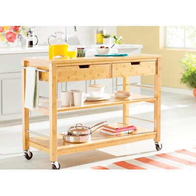 Jones Street EcoStorage Bamboo Kitchen Island w/Drawers by Darby Home Co