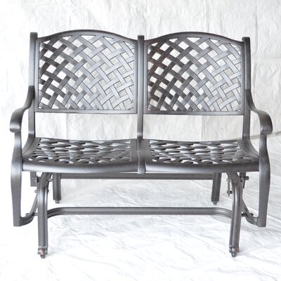 Nola Gliding Metal Bench with Cushions by Darby Home Co