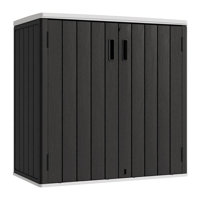 Decksplore 280 Gallons Double-Door Vertical Resin Storage Cabinet with Floor by Decksplore