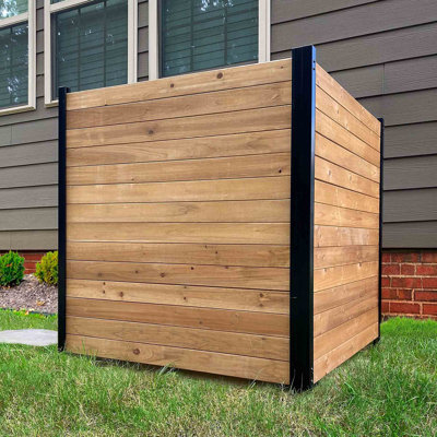 42in H x 38in W (2 Panels) No Dig Enclo Richmond Cedar Wood Privacy Screen, Ideal Outdoor Privacy Wall, Pool Equipment Enclosure, Trash Can Enclosures by Enclo