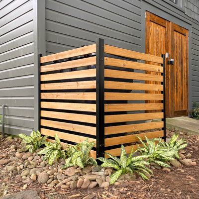 42in H x 38in W (2 Panels) No Dig Enclo Charleston Cedar Wood Privacy Screen, Ideal Outdoor Privacy Wall, Pool Equipment Enclosure, Trash Can Enclosur by Enclo