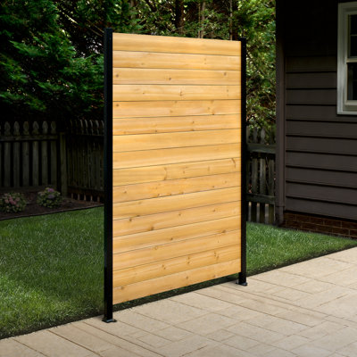 6ft H X 4ft W Surface Mount Wood Privacy Screen, Outdoor Privacy Wall, Fence Panels For Outside Patio Balcony Or Deck, Wood Fence Panel, Decorative Sc by Enclo