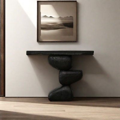 Retro Minimalist Art Solid Wood Console Table by DURBIL