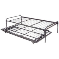 Dream Solutions Dark Metal Day Bed Frame Trundle Included, Black by Dream Solutions USA