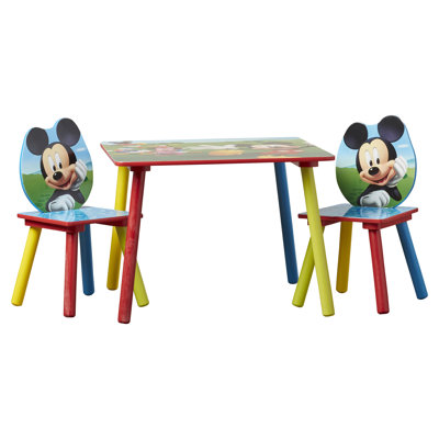 Mickey Mouse Kids 3 Piece Writing Table and Chair Set by Delta Children