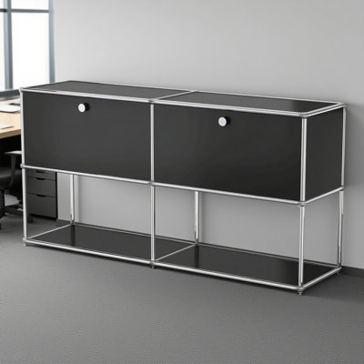 Modular Metal Office Storage Cabinet With Adjustable Shelves