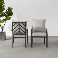 Tollstrup Patio Dining Armchair with Cushion by Wildon Home
