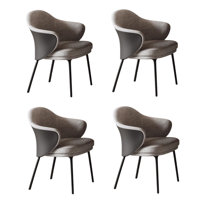 Modern Casual Sponge Armrest Dining Chairs by dujinlong home