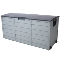 All Weather Uv Pool Deck Box Storage Shed Bin Backyard Patio Outdoor W/ Wheel,75 Gallon Resin Deck Box-Organization And Storage For Patio Furniture Ou by DAPPER DOODLES INC