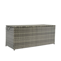 Outdoor Storage Box, 113 Gallon Wicker Patio Deck Boxes With Lid, Outdoor Cushion Storage For Kids Toys, Pillows, Towel by DAPPER DOODLES INC