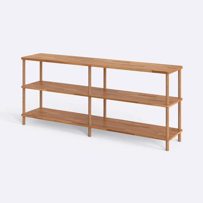 Queens Minimalist Short Etagere Bookcase with 3 Shelves by Demontha