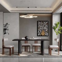 Solid wood retro simple dining table and chair by dinlin home