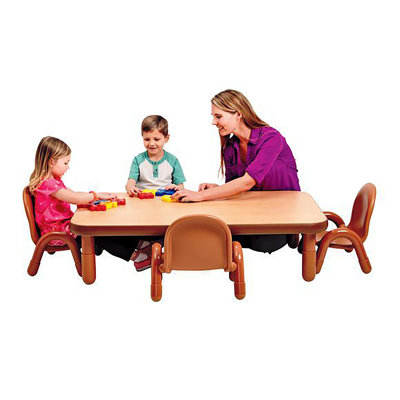 Toddler Kids Rectangular Interactive Table and Chair Set by Angeles