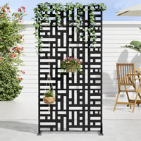 Metal Outdoor Garden Privacy Screen Fence Panel by Dovelina