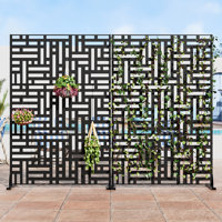 Metal 72" x 47" Privacy Metal Screen Fence Panel by Dovelina