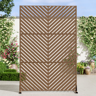 6 ft H x 4 ft W Metal outdoor privacy screens fence by Dovelina