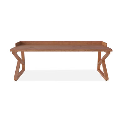 Brown Rectangular Solid Wood desk by Groove Interior