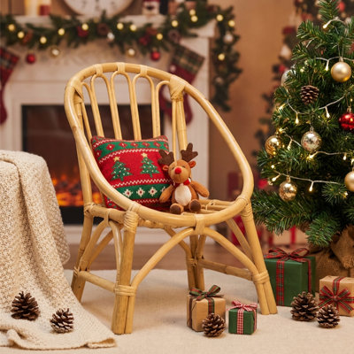 Coryell Kids Hand Crafted Rattan And Cane Chair For Children by Bay Isle Home
