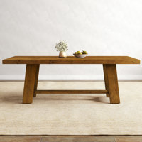 Solid Wood Dining Table by Millwood Pines