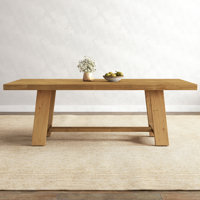 Solid Wood Dining Table by Millwood Pines