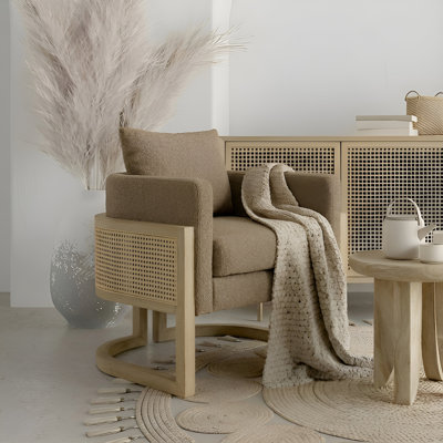 Upholstered Accent Chair With Backrest For Kitchen & Dining Room