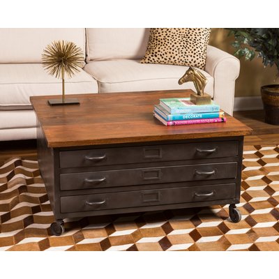 Borquez Wheel Coffee Table with Storage by Darby Home Co