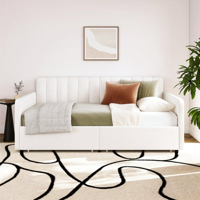Keyten Upholstered Daybed with Storage Drawers by Ebern Designs